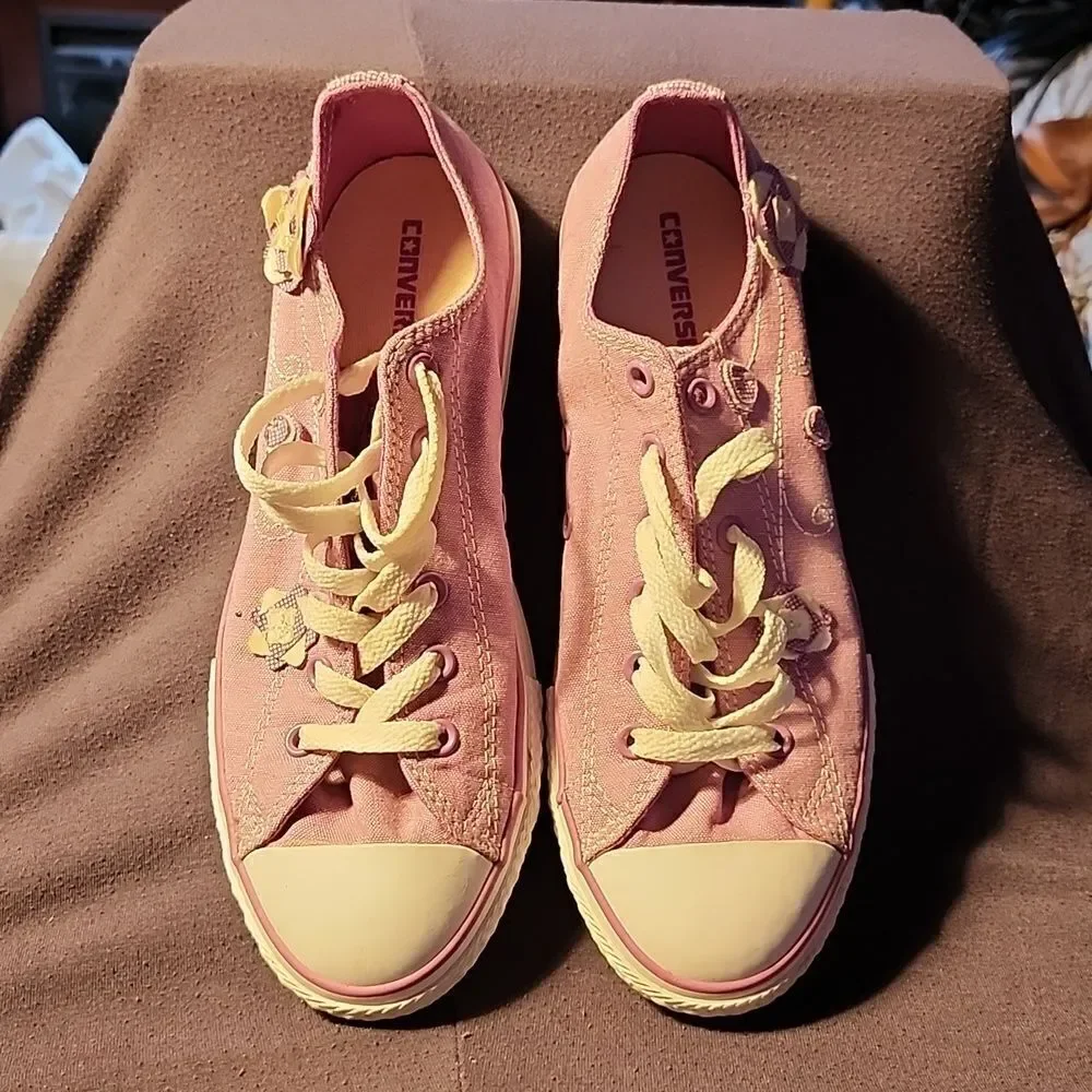 Converse 5 junior purple floral